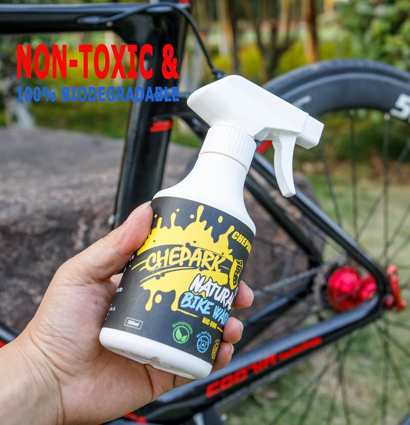 CHEPARK Nano bike Cleaner with Easy Spray Applicator - Bike Wash Fast Acting Cleaner for Oil, Grease and Dirt Removal -Bike Cleaner for All Surface Types (300ml) - Image 2